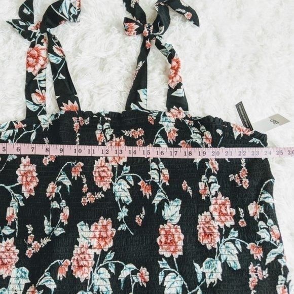 BP Womens Plus Size 4X Black Floral Halter Tank Top Cami Sleeveless New With Tag - Picture 6 of 6